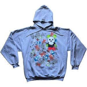 Walt Disney World Vinylmation Hoodie Grey Size 2XL Rare Unique